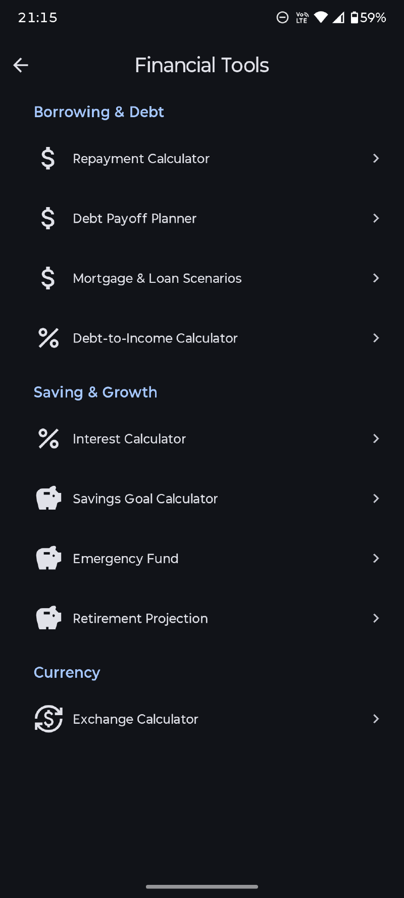 Lista narzędzi finansowych